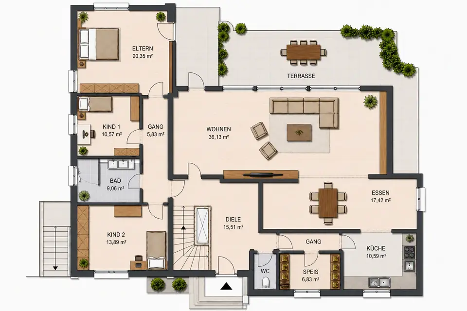 Prodej domu 167 m², pozemek 2.495 m², Laberweinting